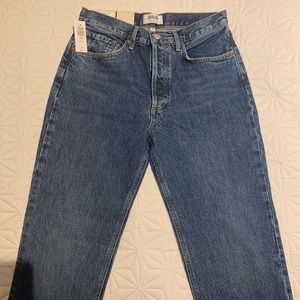 NWT Lana Mid Rise Straight Jeans Agolde in Sphere